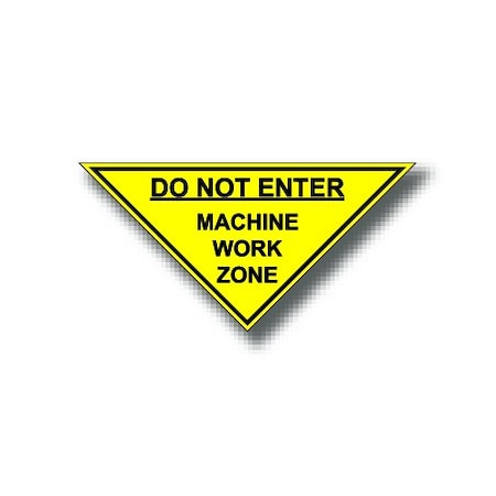 Ergomat 16in TRIANGLE SIGNS - Do Not Enter Machine Work Zone DSV-SIGN 256 #1376 -UEN